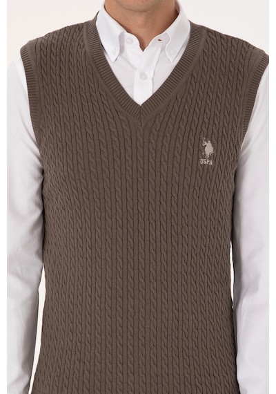 U.s. Polo Assn. Erkek Vizon Süveter 50318160-vr052 Vızon