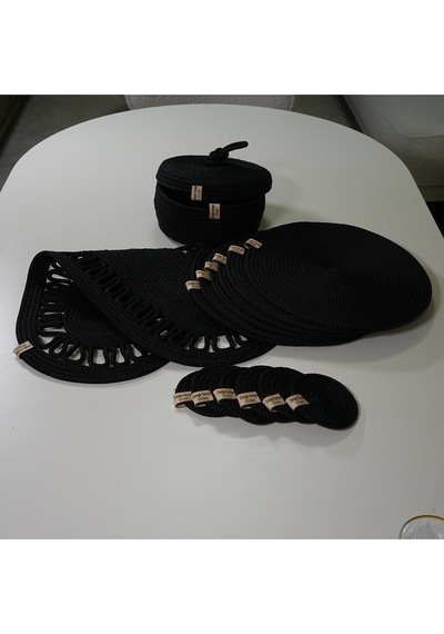 Supla Zdh-152 Yuvarlak Zengin Set Runner Siyah