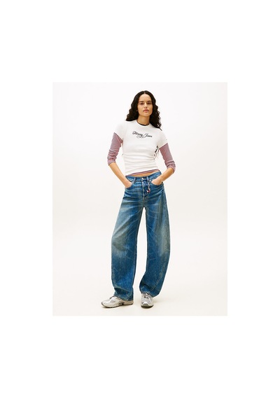 Tommy Hilfiger Tjw Slim Logolu T-shirt-12839 Beyaz