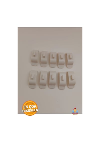 Stor Zebra Perde Dar Kasa 3.5 Cm Pratik Kornişe Takma Aparatı Plastik Montaj Aparatı 10 Adet Bej