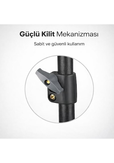 Tr 210 Cm Metal Tripod Standı Ayarlanabilir Profesyonel Işık Standı, Telefon Kamera Ve Ring Light Uyumlu, Univer