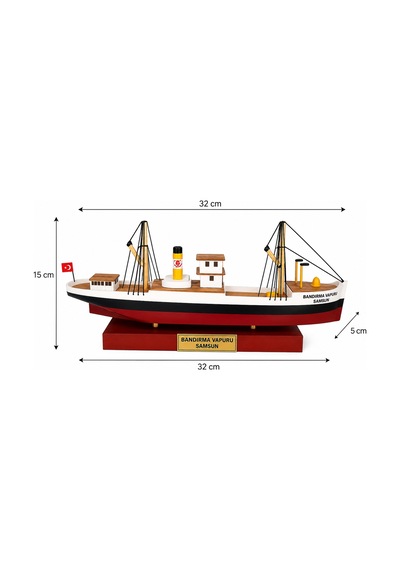 Bandırma Vapuru Maket 32 Cm