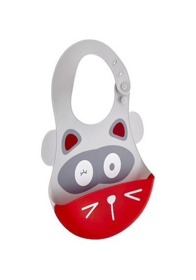 Babyjem Silikon Cepli Mama Önlüğü Gri