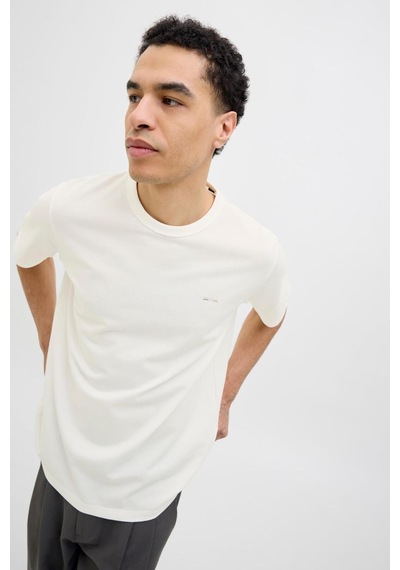 Jack & Jones 12276801 Jprblualves Ss Tee Erkek T-shirt Cloud Dancer
