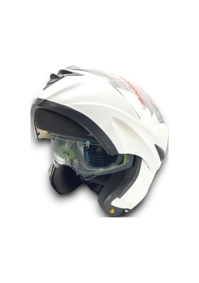 Motosiklet Vrt - Çene Açılır Kask Md-808 Beyaz