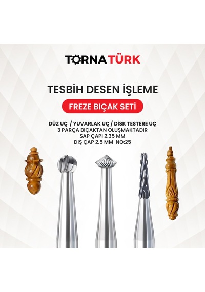 Tesbih Tesbih Desen İşleme Freze Bıçak Seti İşleme Ekipmanı Metalik