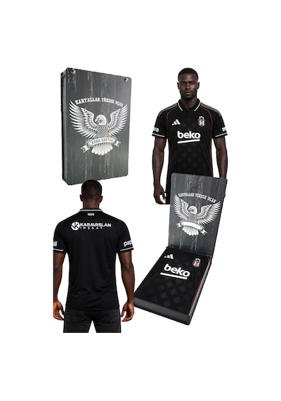 Beşiktaş Lisanslı Adidas Forma Lazer Kutu Siyah-beyaz