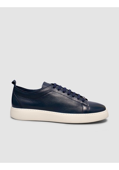 Cabani Erkek Minimal Laci Deri Sneaker Lacivert