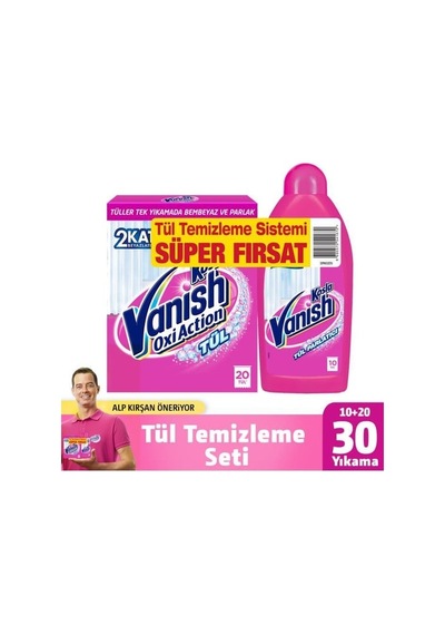 Vanish Kosla Tül Temizleyici Toz 450gr + Parlatıcı 450 Ml 12'li Paket