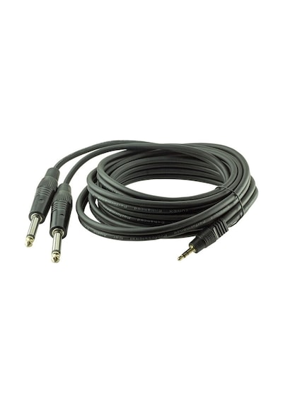 Powermaster 3.5 Mm Stereo Erkek - 2 X 6.3 Mm Mono Gitar Erkek Kab