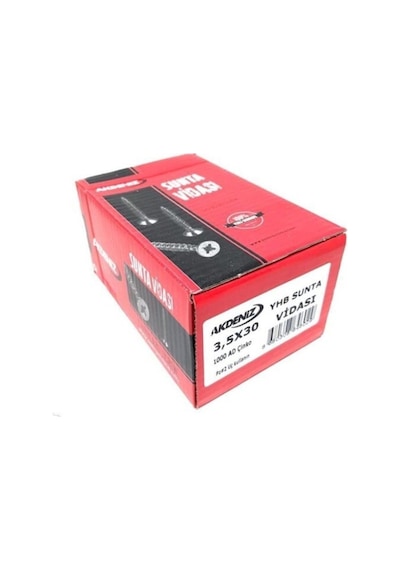 3.5x30 Sunta Vidası Çinko 1000 Adet 3.5 x 030 MM