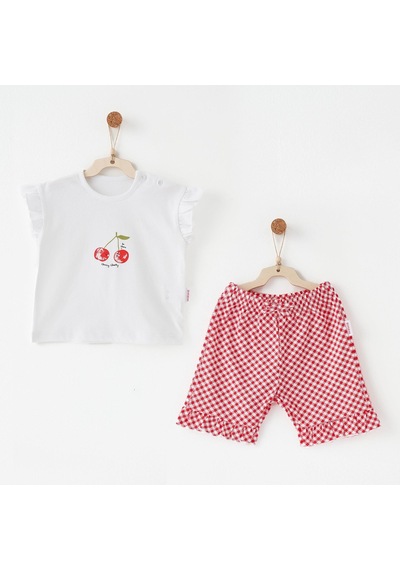 Andywawa Kız Bebek Takım 2 Parça Set Anw-ac26685 Kırmızı