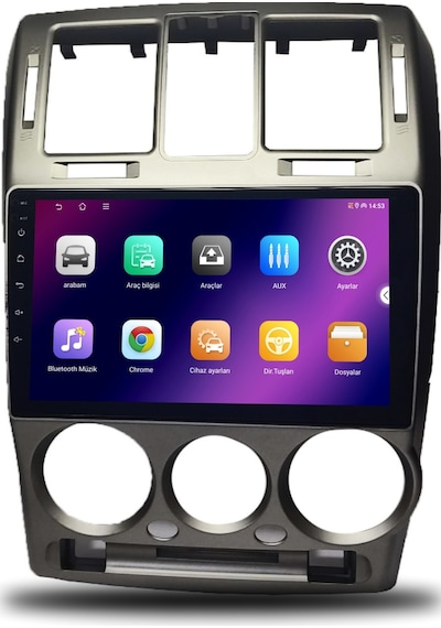 Caros Hyundai Getz 2003-2011 Uyumlu Android Multimedya Büyük Çerçeveli 4gb Ram 64gb Hafıza 9"