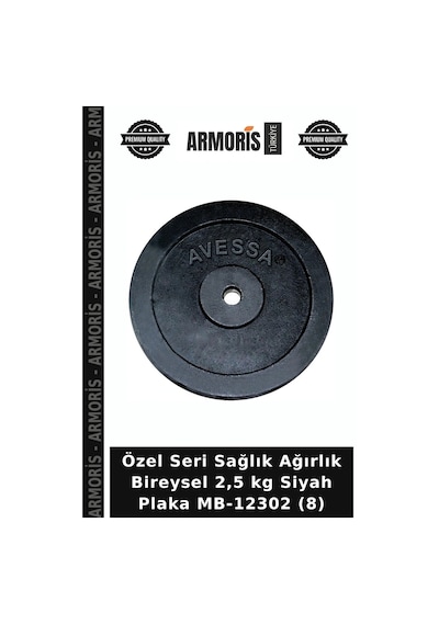 Özel Seri Sağlık Ağırlık Bireysel 2,5 Kg Siyah Plaka Mb-12302 8
