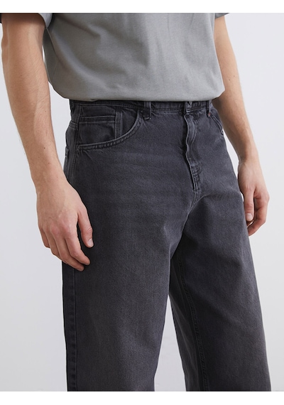 Lcw Jeans Siyah Süper Baggy Erkek Jean Pantolon