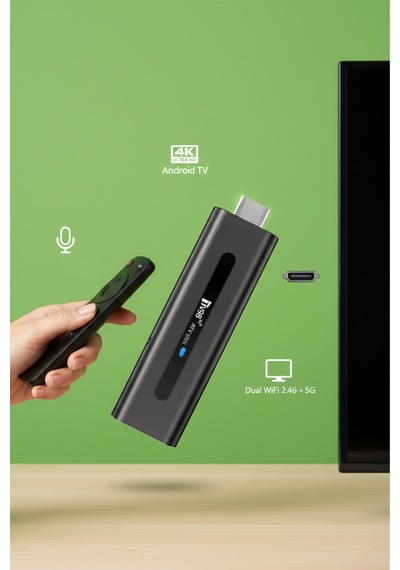 Akıllı Tv Stick 4k Destekli Android 14 Dual Wifi Bluetooth Tak & Kullan