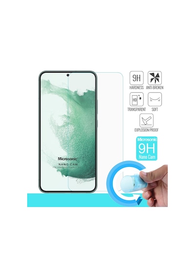 Microsonic Samsung Uyumlu Galaxy S22 Nano Glass Cam Ekran Koruyucu