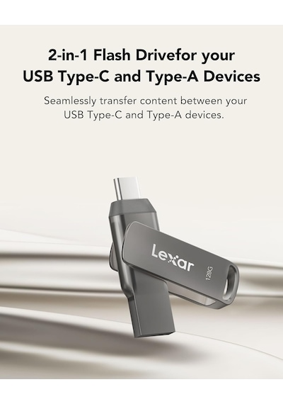 Lexar 128gb Jumpdrive Dual Drive D400 Usb 3.1 Type-c Flash Sürücü