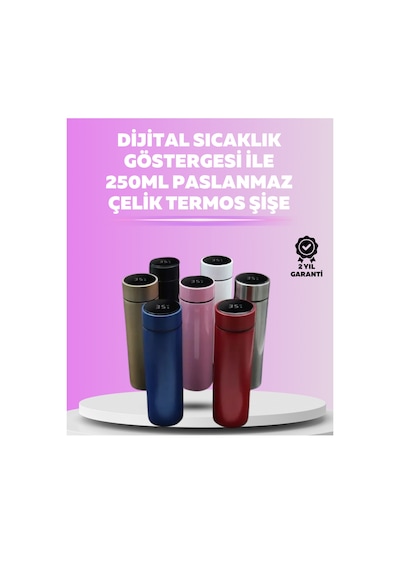 Led Sıcaklık Ölçerli 250 Ml Yalıtımlı Termos Şişe Diğer