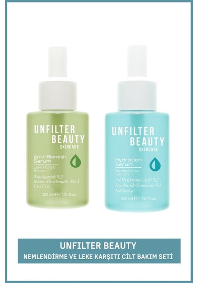 Unfılter Beauty Leke Karşıtı Serum 30ml Ve Nemlendirici Serum 30ml Cil Bakım Seti