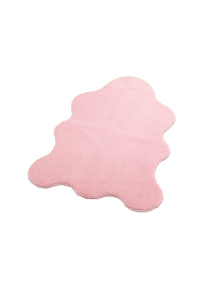 Pembe Rengi Yumuşak Dokulu Uzun Tüylü Yıkanabilir Halı