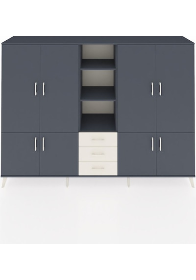 Hyperion Dolap 11 Raflı 3 Çekmeceli 8 Kapaklı 220x44x163 Antrasit Antrasit-antrasit/aytaşı Hyperion Dolap 11 Raflı 3 Çekmeceli 8 Kapaklı 220x44x163 Antrasit Antrasit-antrasit/aytaşı