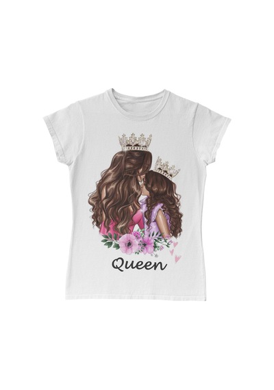 Queen Mom Beyaz Kadın Tshirt 001