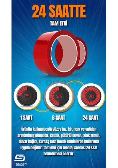 S-dizayn Çift Taraflı Bant 10mm X 5 Metre 5'li Paket Şeffaf Silikon Vhb Bant A+kalite 10 MM x 33 M