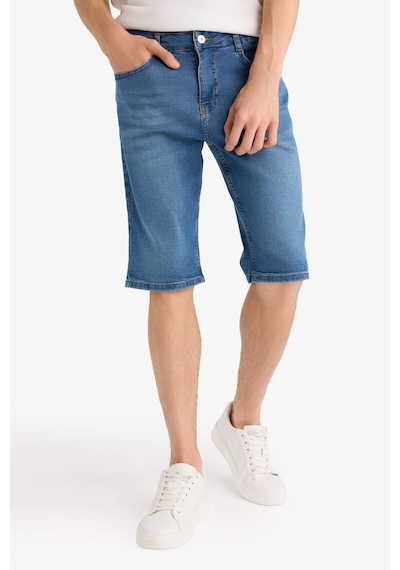 Defacto Regular Fit Jean Bermuda Şort F9890ax25smnm28 Mavi
