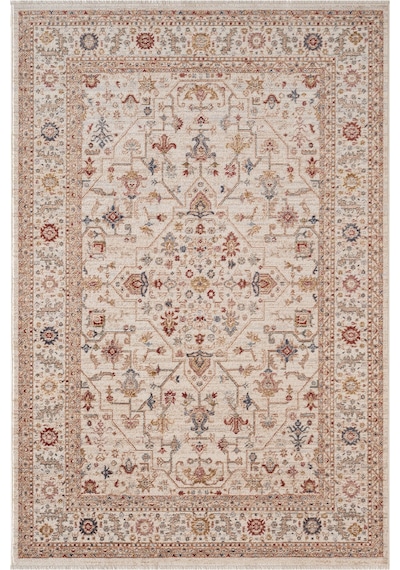 Focus Fo002r Krem Renkli Vintage Modern Salon Koridor Yatak Ve Oturma Odası Halısı-1764 Krem-renklı