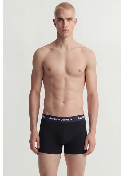 Jack & Jones Erkek Jacraul 3'lü Boxer 12301210 Siyah