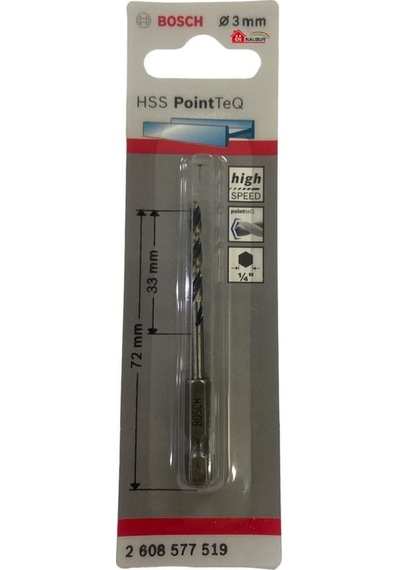 Pointteq Altıgen Şaftlı Hss Matkap Ucu 3 Mm