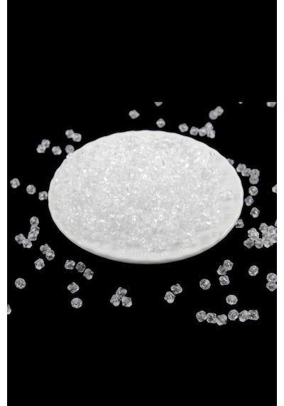 Şeffaf 6 Mm Akrilik Boncuk Aksesuar Takı Malzemesi 35 Gram