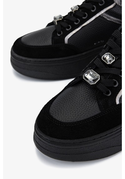 Valmenti Kadın Hakiki Deri Siyah Sneakers & Spor Ayakkabı 1116 250 Bn Ayk Sk25-26 Syh Fltr/syh Suet Siyah