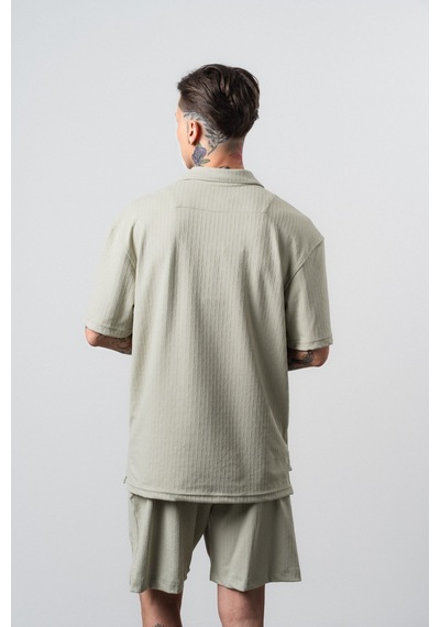 Erkek Respire Relined Yazılı Regular Fit T-shirt Çağla