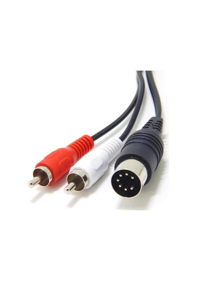 Rca Kablo - 7 Pin Din Erkek - 2X Rca Erkek - 1.5 Metre