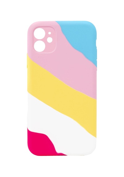 İ'think Apple Uyumlu iPhone 11 Rainbow Silinebilir Kapak