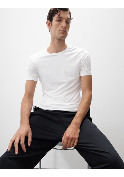 Marks & Spencer Supima Pamuk Pijama Üstü T07001602A Beyaz
