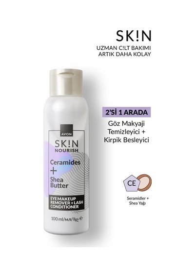 Skin Besleyici Göz Makyajı Temizleyici,kirpik Bakım Kremi 100 Ml. Üçlü Paket