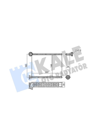 Kale 352860 Kalorifer Radyatörü - Renault Megane 4 2015- 1.2 Tce 271154677r
