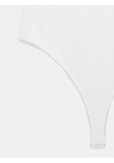 Dilvin 32836 Halter Yaka Bodysuit-beyaz