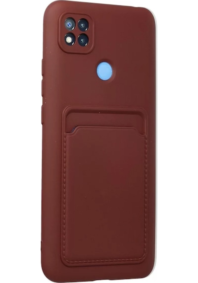 Newface Xiaomi Redmi 9c Kılıf Kelvin Kartvizitli Silikon - Bordo