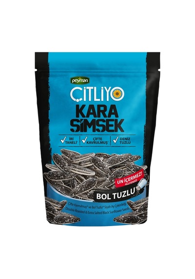 Peyman Çitliyo Karaşimşek Çekirdek 120g Bol Tuzlu - Çifte Kavrulmuş Glutensiz 4'li Avantaj Pake Tarı