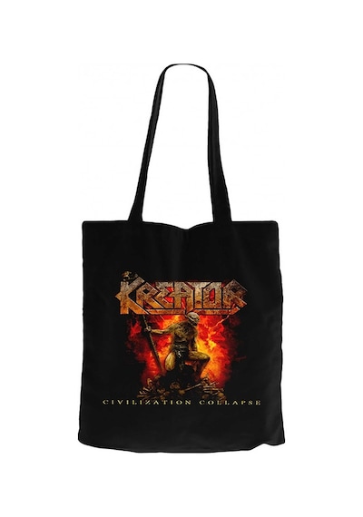 Kreator Civilization Collapse Siyah Kanvas Bez Çanta Siyah
