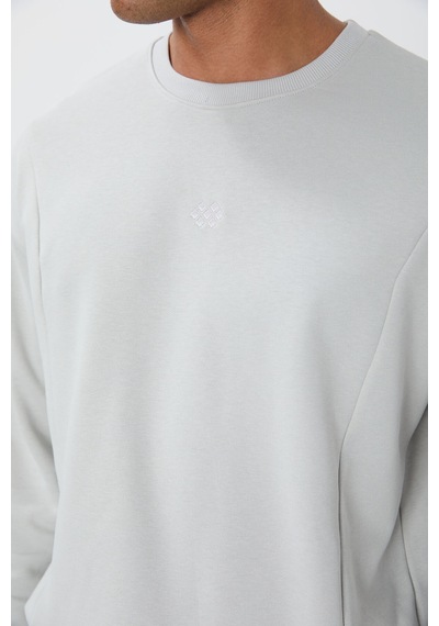 Tommy Life Taş Kompakt Pamuklu Kalın Pürüzsüz Dokulu O Yaka Comfort Fit Erkek Eşofman Takım -85263 Taş Rengi Taş