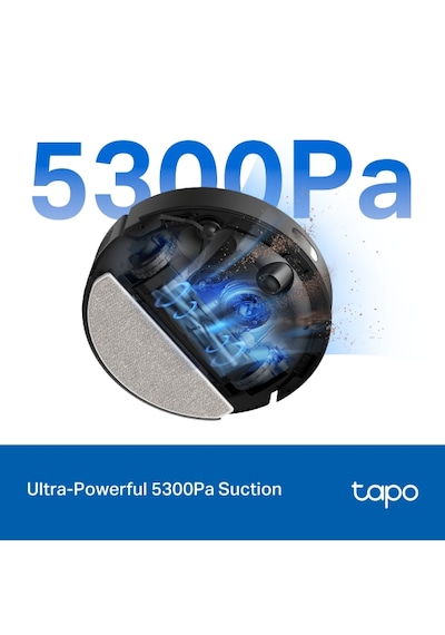 TP-Link Tapo RV30 Max Plus 5300Pa Yüksek Vakum Güçlü Robot Süpürge ve Paspas + Akıllı Otomatik Boşaltma Ünitesi