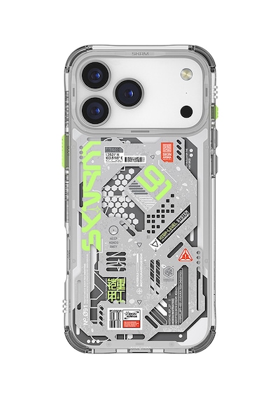 Apple Uyumlu iPhone 17 Pro Kılıf Desenli Airbag Tasarımlı Skinarma Spectra Kapak Beyaz Beyaz