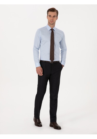 Cacharel Lacivert Slim Fit Klasik Pantolon