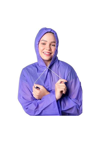 Kadın Erkek Yağmurluk Kapüşonlu Çıtçıtlı Eva Mor Yağmurluk Bymmrc881r09 Mor