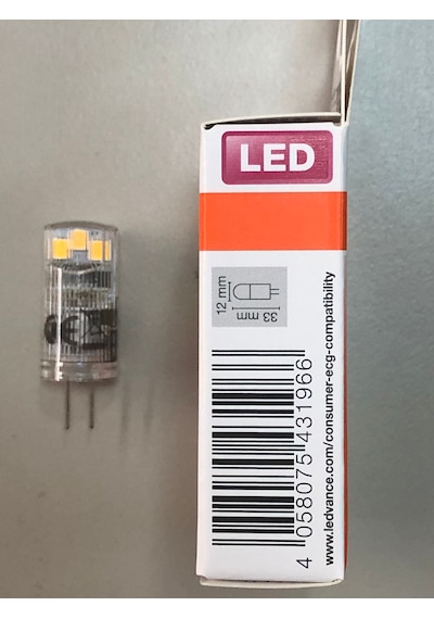 3 Adet Osram G4 Led Lamba 12v 1,5w 200 Lümen 2700 Kelvin Sarı 15,